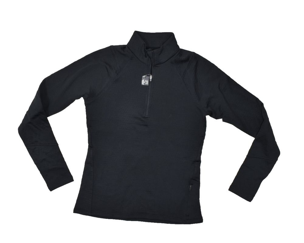 DSG Women's Run Grid 1/4 Zip Pullover Long Sleeve Regular Size S Black Top NEW